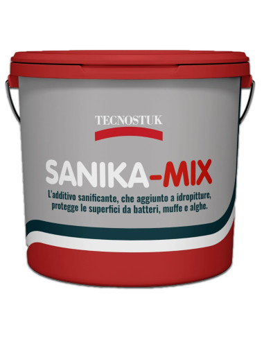Sanika Mix Additivo Sanificante per idropitture per protegge le superici da Batteri Muffe e Alghe da 3 litri