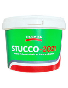 STUCCO 2021 KG.1 stucco in pasta con antimuffa per stuccare crepe e fessure e per rasare pareti