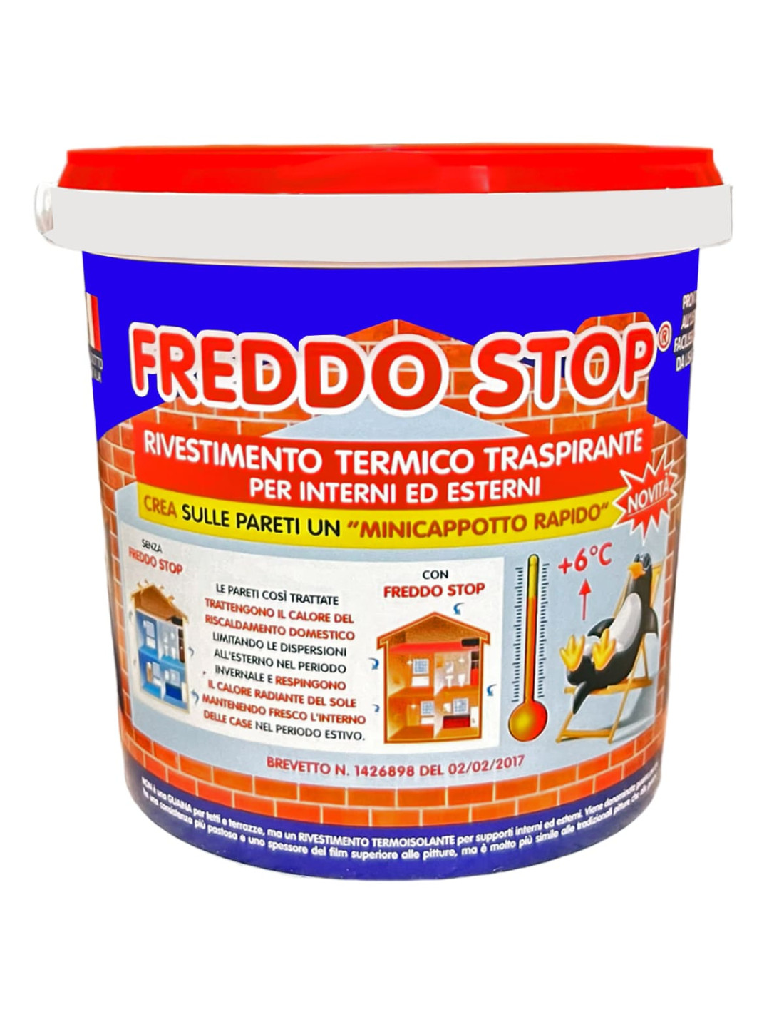 Freddo Stop tecnostuk guaina pittura termica per interni esterni lt.1