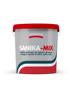 Sanika Mix Additivo Sanificante per idropitture per protegge le superici da Batteri Muffe e Alghe da 1 litro