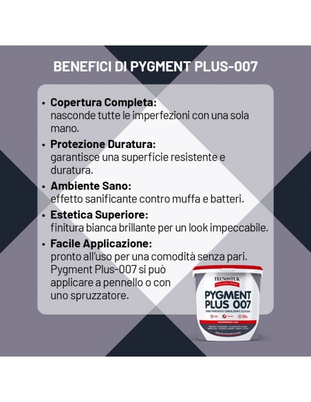 PYGMENT PLUS 007 TECNOSTUK - Fondo Pigmentato Consolidante all'Acqua
